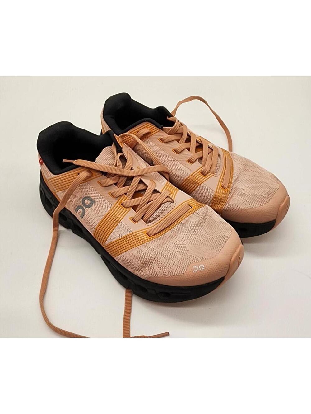 On Running Women's Athletic Sneakers in Peach with Black Sole